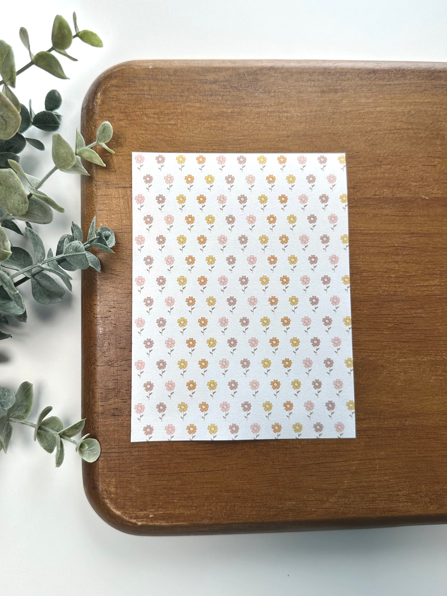 Muted Retro Flowers | RT08 | Image Transfer Paper