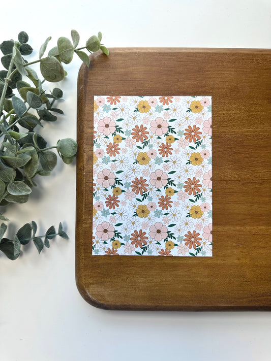 Blush and Orange Flowers | RT05 | Image Transfer Paper